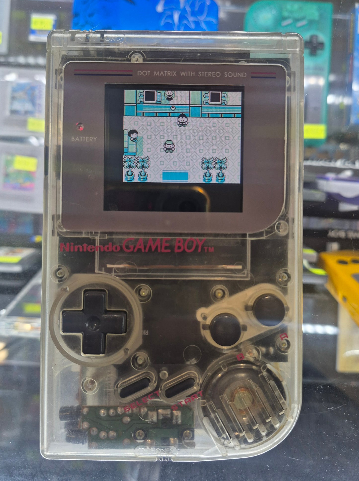 1989 Nintendo Gameboy Game Boy Original DMG-01 IPS BACKLIT SCREEN-CLEAR CASE