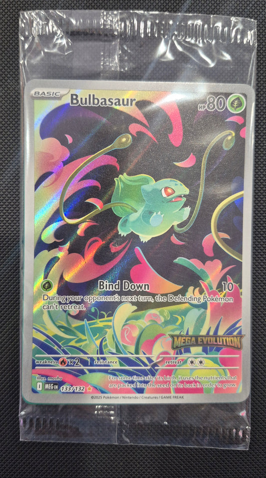 Bulbasaur STAMPED 133/132 Mega Evolution Illustration Rare Pokémon TCG Sealed