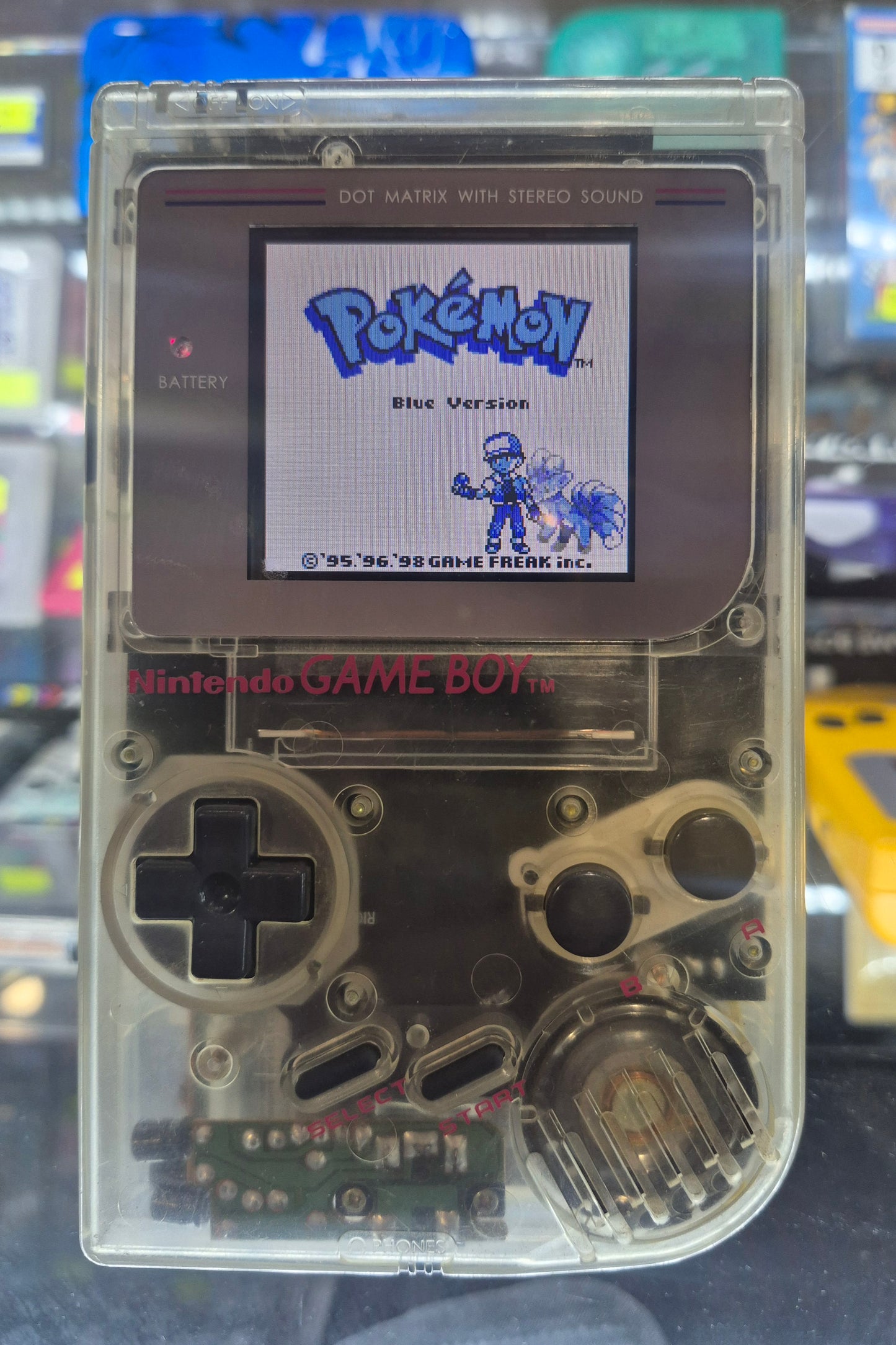 1989 Nintendo Gameboy Game Boy Original DMG-01 IPS BACKLIT SCREEN-CLEAR CASE