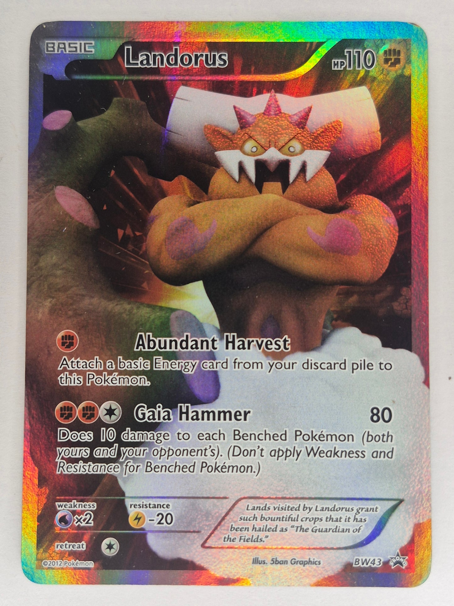 2012 Pokemon TGC Landorus Black Star Promo BW43 LP