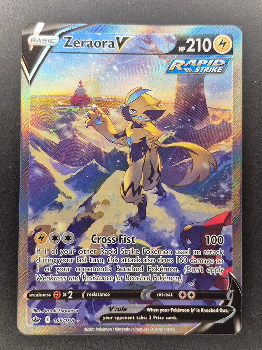 Zeraora V 166/198 Alternate Art Chilling Reign Pokemon NM
