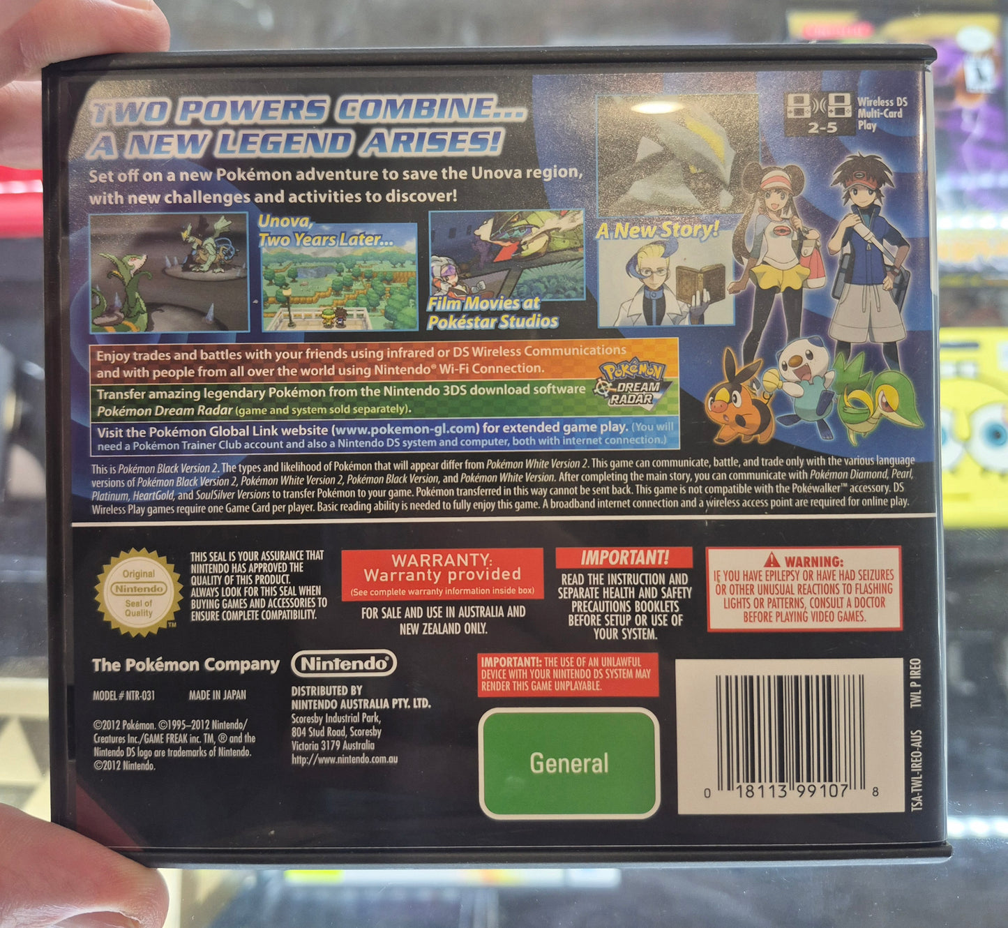 Pokémon Black Version 2 (Nintendo DS, 2012 PAL) Complete With Manual CIB VGC