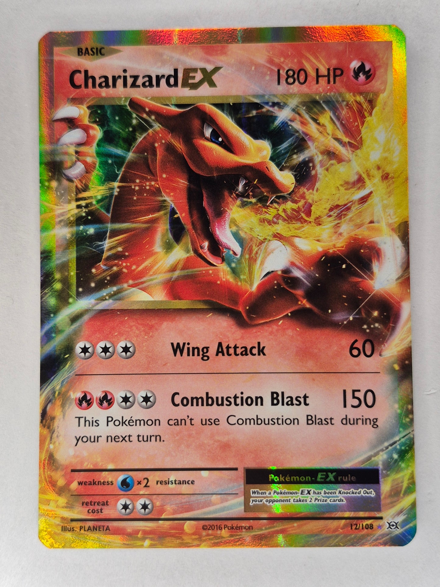 2016 CHARIZARD EX 12/108 EVOLUTIONS POKEMON NM