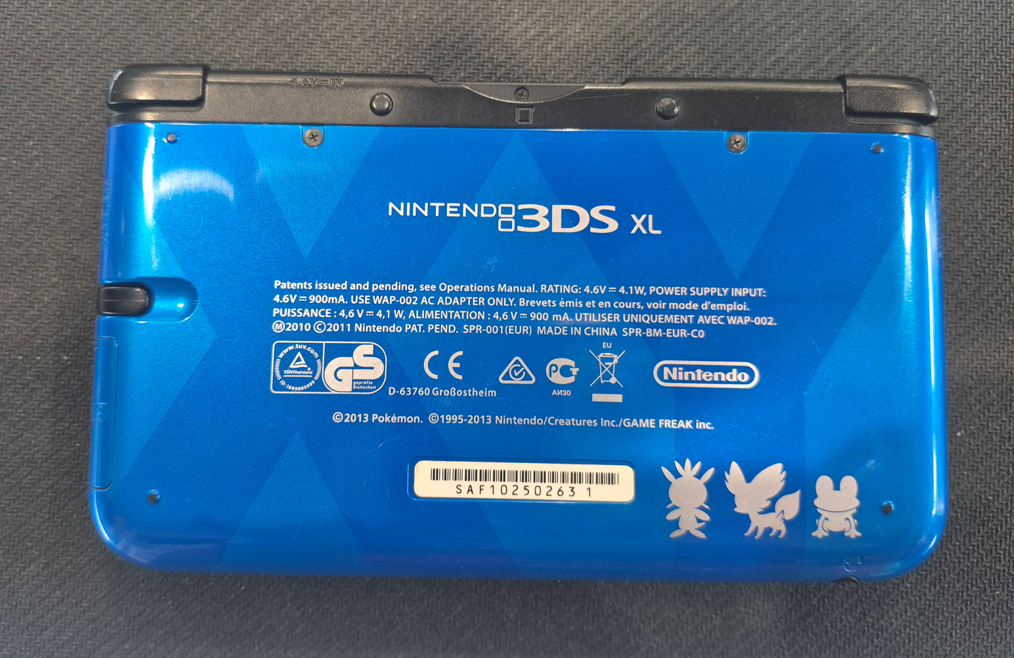 Nintendo 3DS XL - Blue Xerneas Console - VGC Inc Nintendo Charger