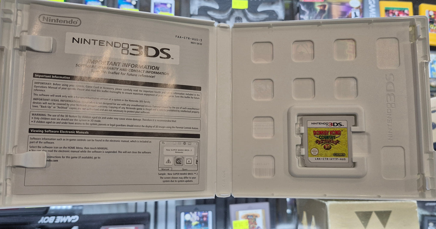 Donkey Kong Country Returns 3D - Nintendo 3DS - PAL - Tested