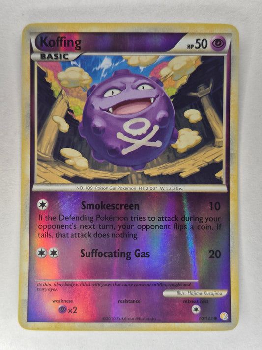 2010 Pokemon Koffing 70/123 Heartgold & Soulsilver Reverse Holo LP