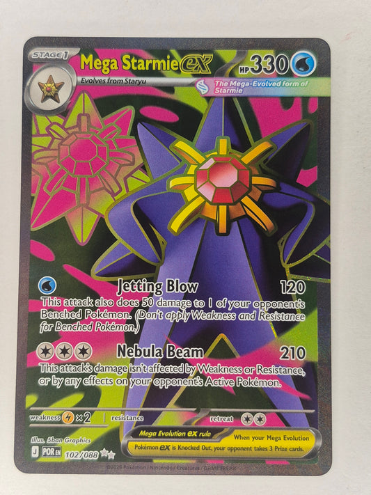 Mega Starmie ex 102/088 Ultra Rare Perfect Order Pokemon NM