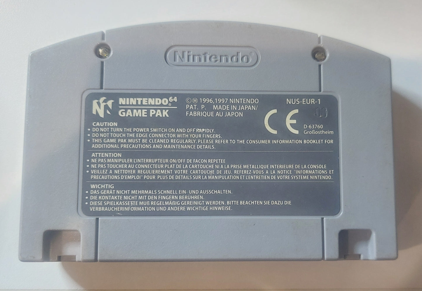 1998 Nintendo N64 F-1 World Grand Prix Cart - Tested