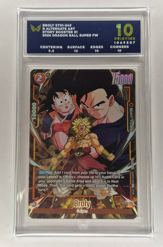 2026 FUSION WORLD STORY BOOSTER 01 #ST01-049 BROLY R ALT ART  ARK PRISTINE 10