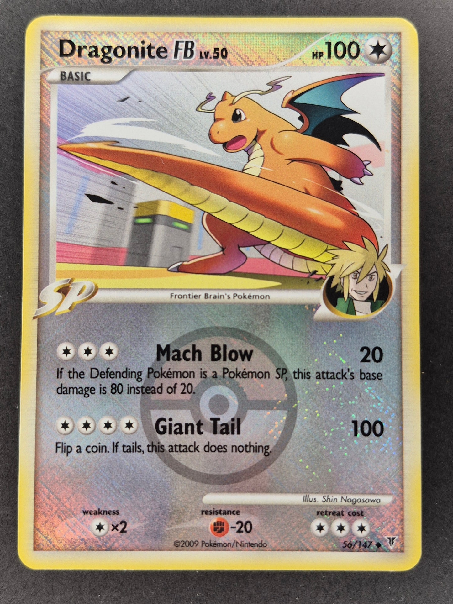 Pokemon (Promo) League REVERSE HOLO Dragonite FB CrossHatch 56/147 - NM