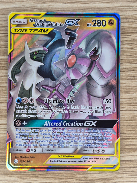 Arceus & Dialga & Palkia GX 156/236 S&M -Cosmic Eclipse Holo LP