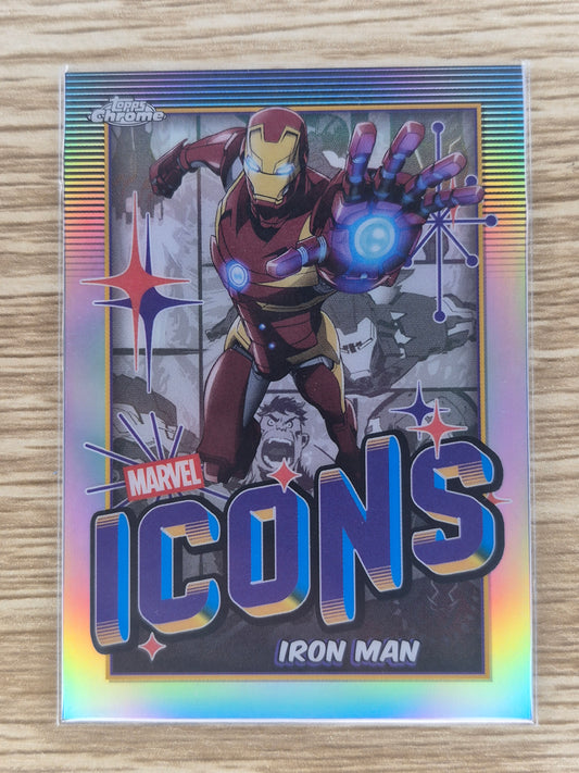 2025 Topps Chrome Marvel - IRON MAN - Marvel Icons Refractor #MI-7
