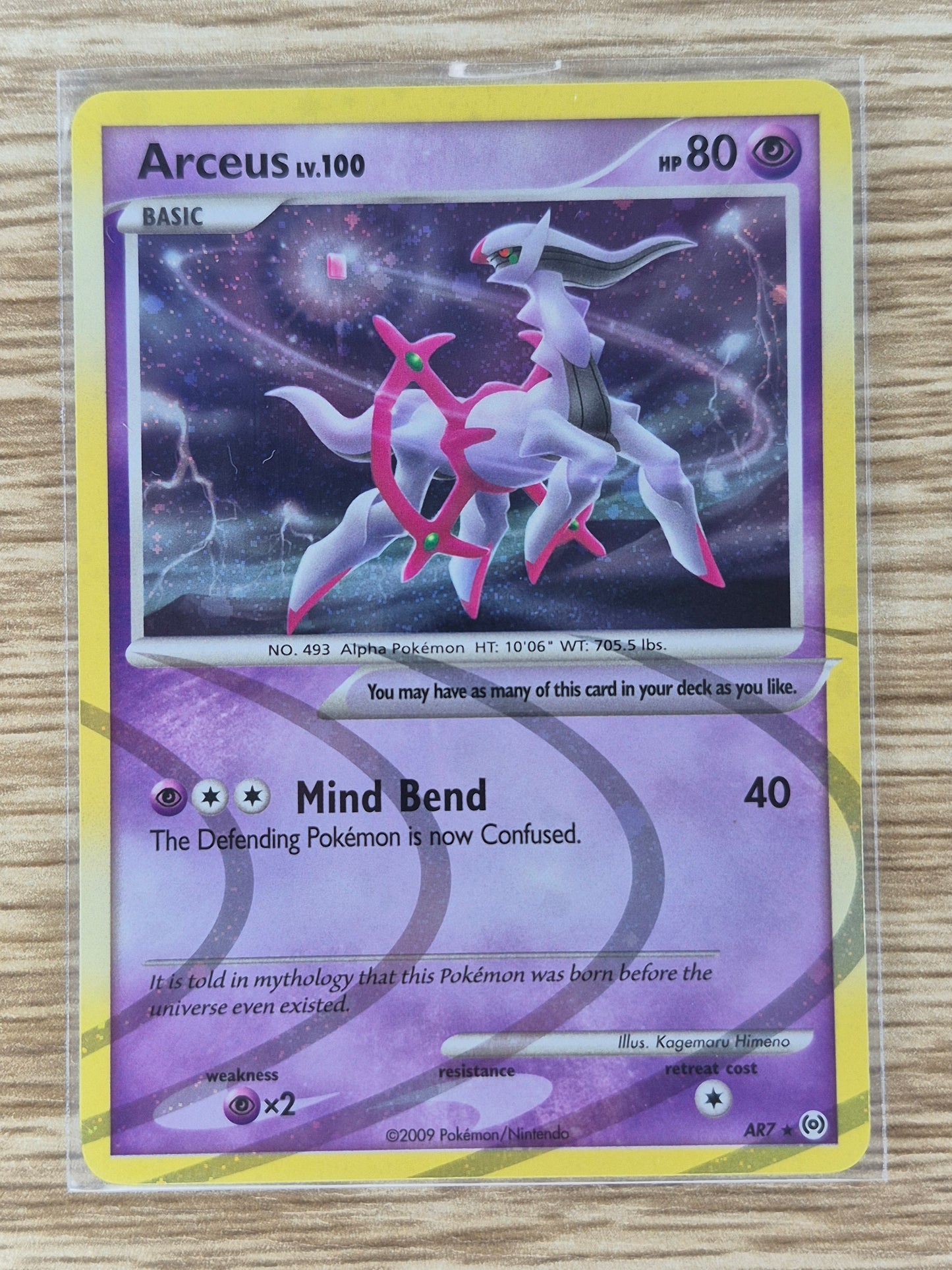 2009 Pokemon - Arceus (AR7) Arceus AR7 Holo Rare
