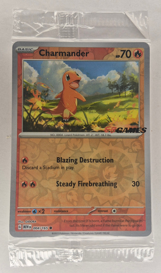 Charmander 004/165 - Pokemon 151 EB Games Promo - Sealed - Pokemon TCG Card