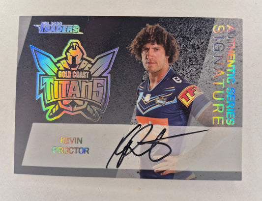 2020 NRL TRADERS AS 05/16 Kevin Proctor Authentic Series Signature 099/100 LP