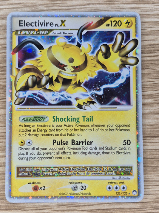 Electivive LV.X HOLO 121/123 Mysterious Treasures Diamond $ Pearl Pokemon 2007 LP