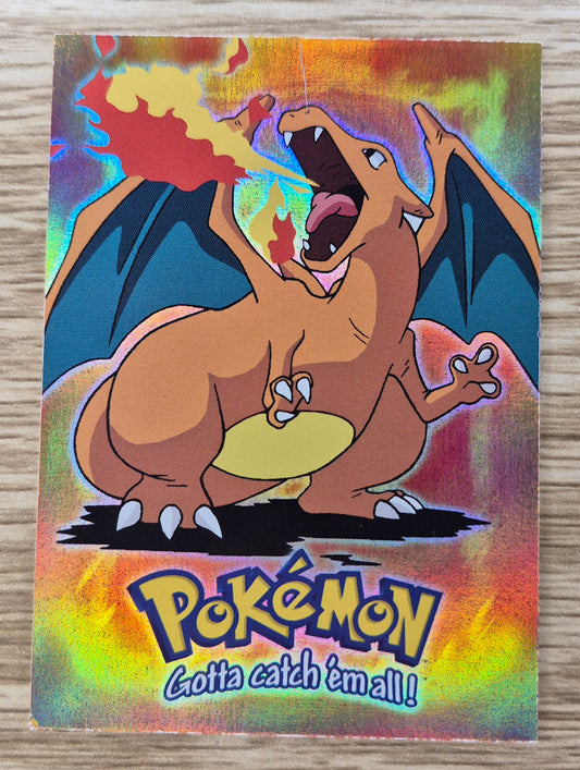 1999 Pokemon #06 Charizard(E6 of 12)Stage 3 Topps Movie Edition Black Label Holo - LP