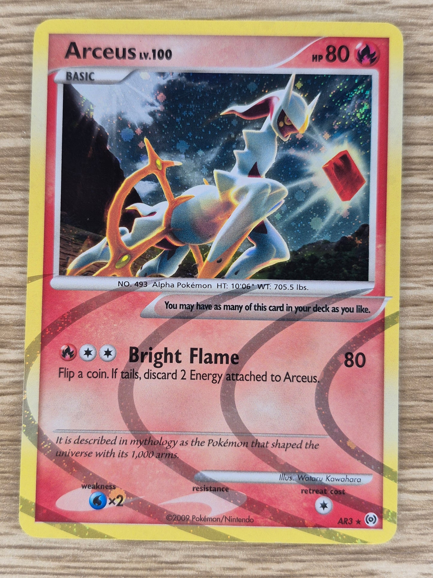 Pokemon TCG COMPLETE - LP LV100 Arceus AR Set 1-9 - Holo Ripple Foil