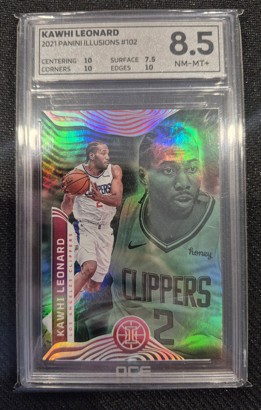 2021 Panini Illusions #102 Kawhi Leonard OCE 8.5 NR MT+
