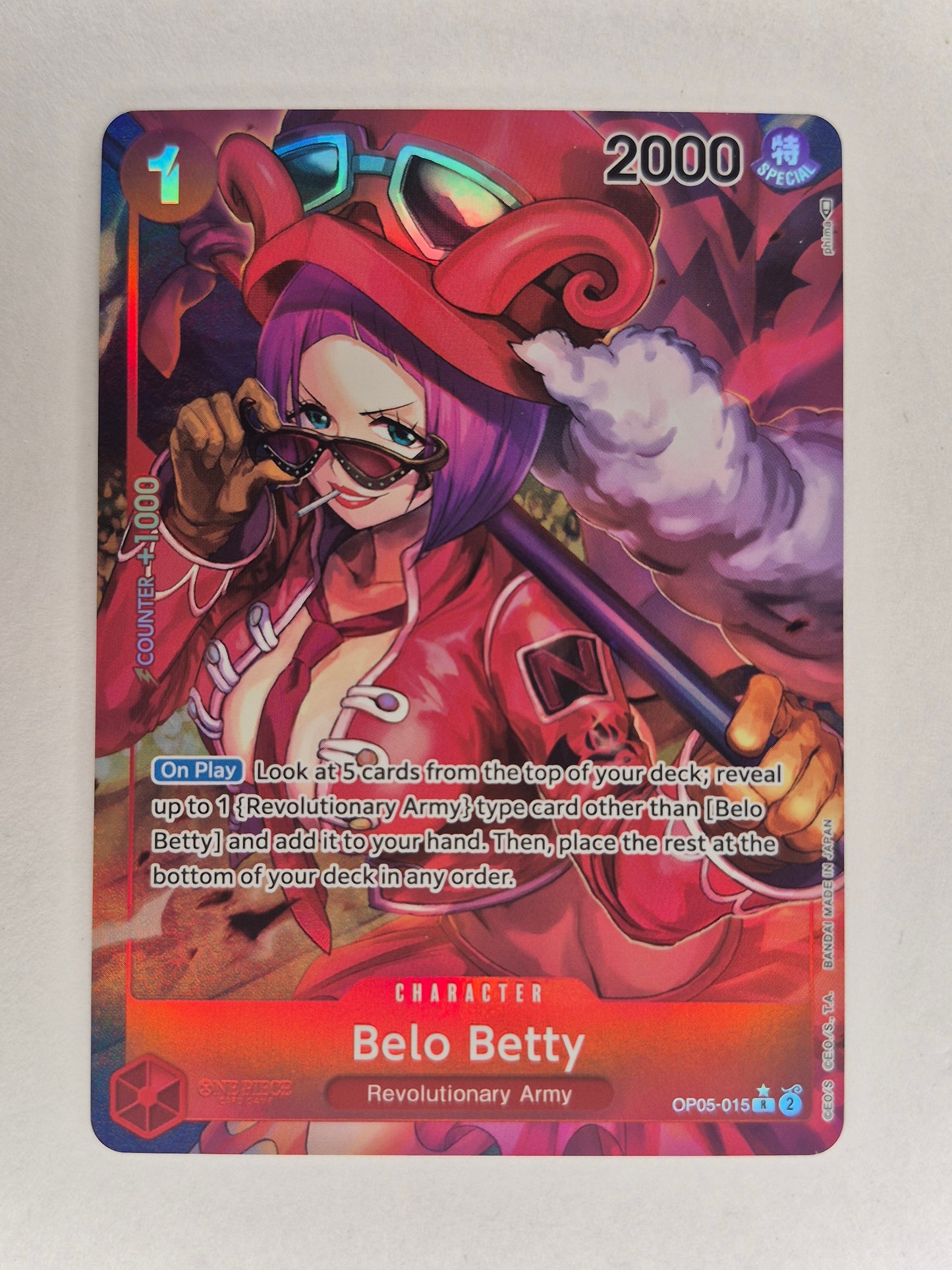One Piece TCG JPN Belo Betty Rare , Hero of the New Era OP05-015