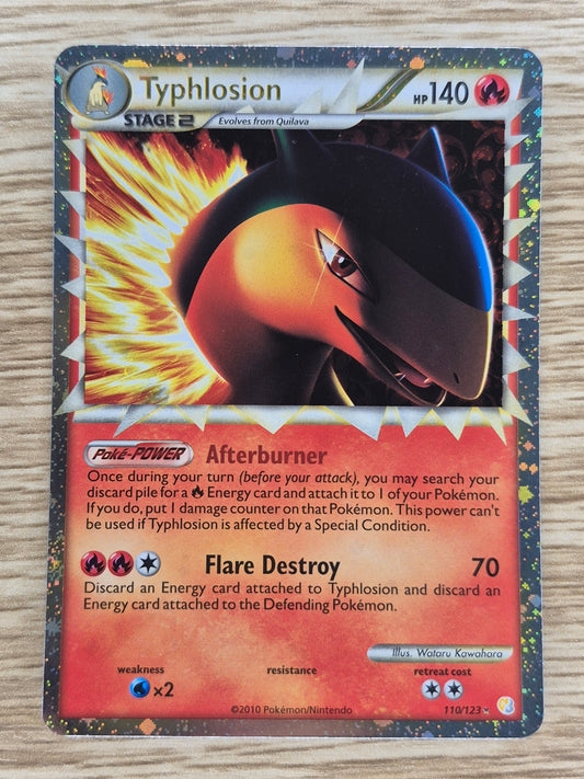 Pokémon TCG Typhlosion Prime Heartgold & Soulsilver 110/123 Holo Rare LP