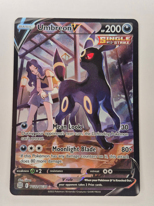 Pokemon Umbreon V SWSH09 Brilliant Stars Trainer Gallery TG22/TG30 LP/MP