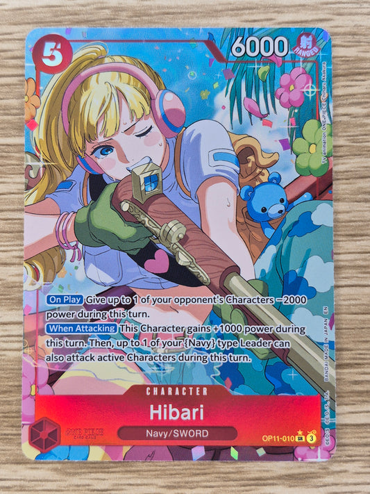 Hibari (Alt Art) OP11-010 SR Fist of Divine Speed ONE PIECE Card Game English NM