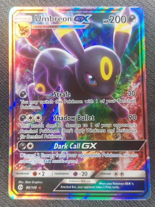 Umbreon GX 80/149 Sun & Moon Full Art Pokemon TCG Card LP