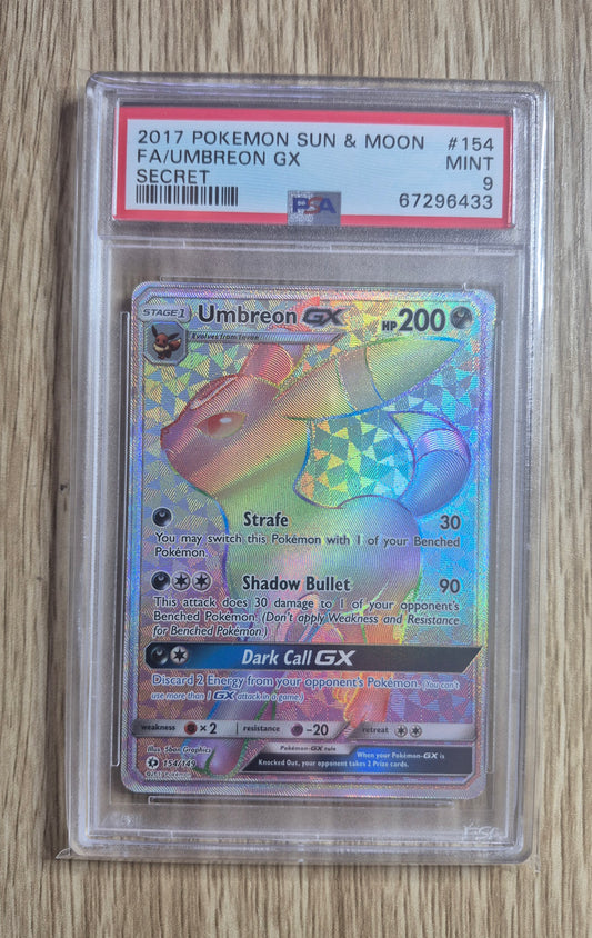 2017 Pokémon S&M 154/149 Full Art Umbreon GX PSA 9