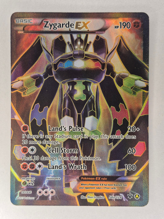 Pokémon TCG Zygarde EX Full Art Ultra Rare Card 54a/124 XY Fates Collide LP