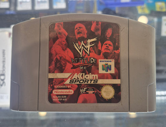 Wwf / Wwe Attitude: Get It Nintendo 64 Acclaim Sports Tested Authentic Tested PAL