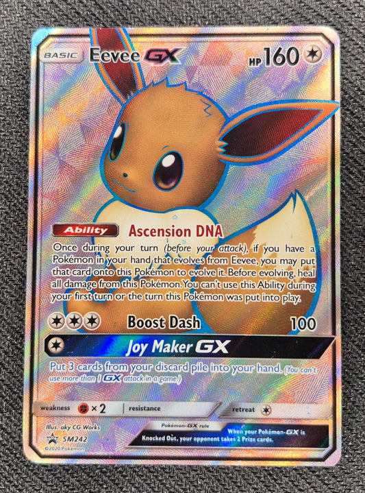 Pokemon EEVEE GX Full Art Black Star Promo SM242 LP TAG TEAM