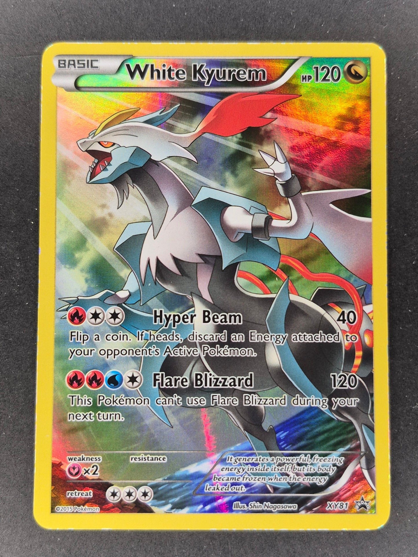 Pokemon White Kyurem XY81 Full Art Black Star Promo Holo TCG Card 2015 LP