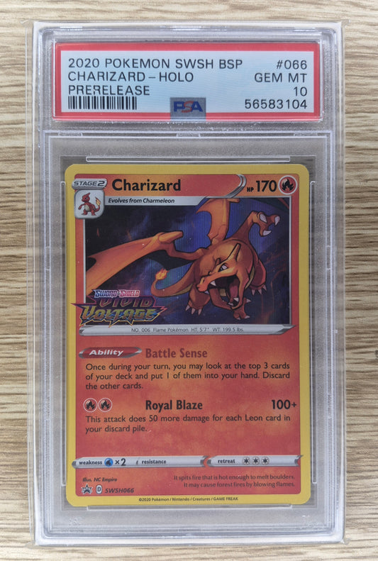 Charizard SWSH066 Pre Release Vivid Voltage PSA 10 Pokemon