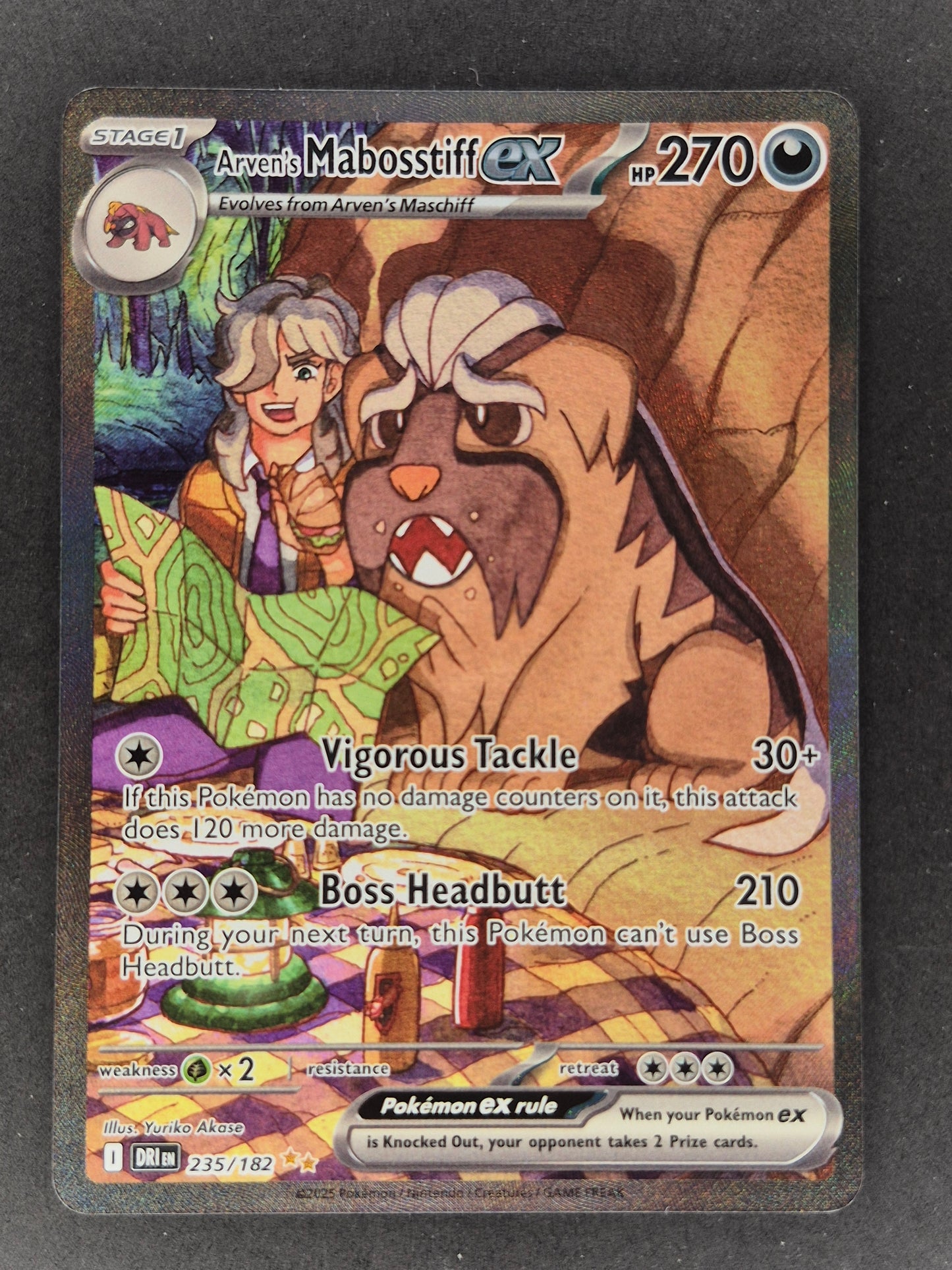 Arven’s Mabosstiff ex 235/182 Destined Rivals Pokemon NM