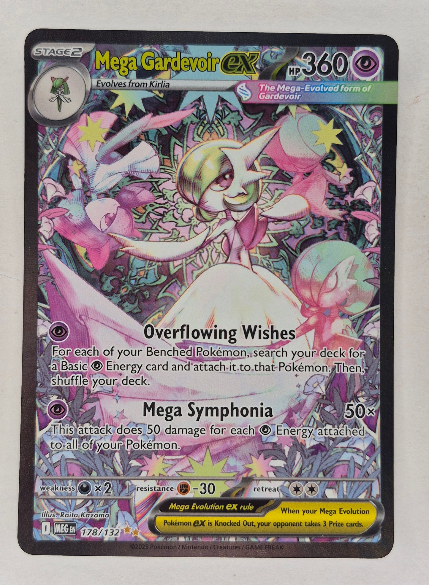 Mega Gardevoir ex 178/132 Mega Evolution Pokemon Near Mint