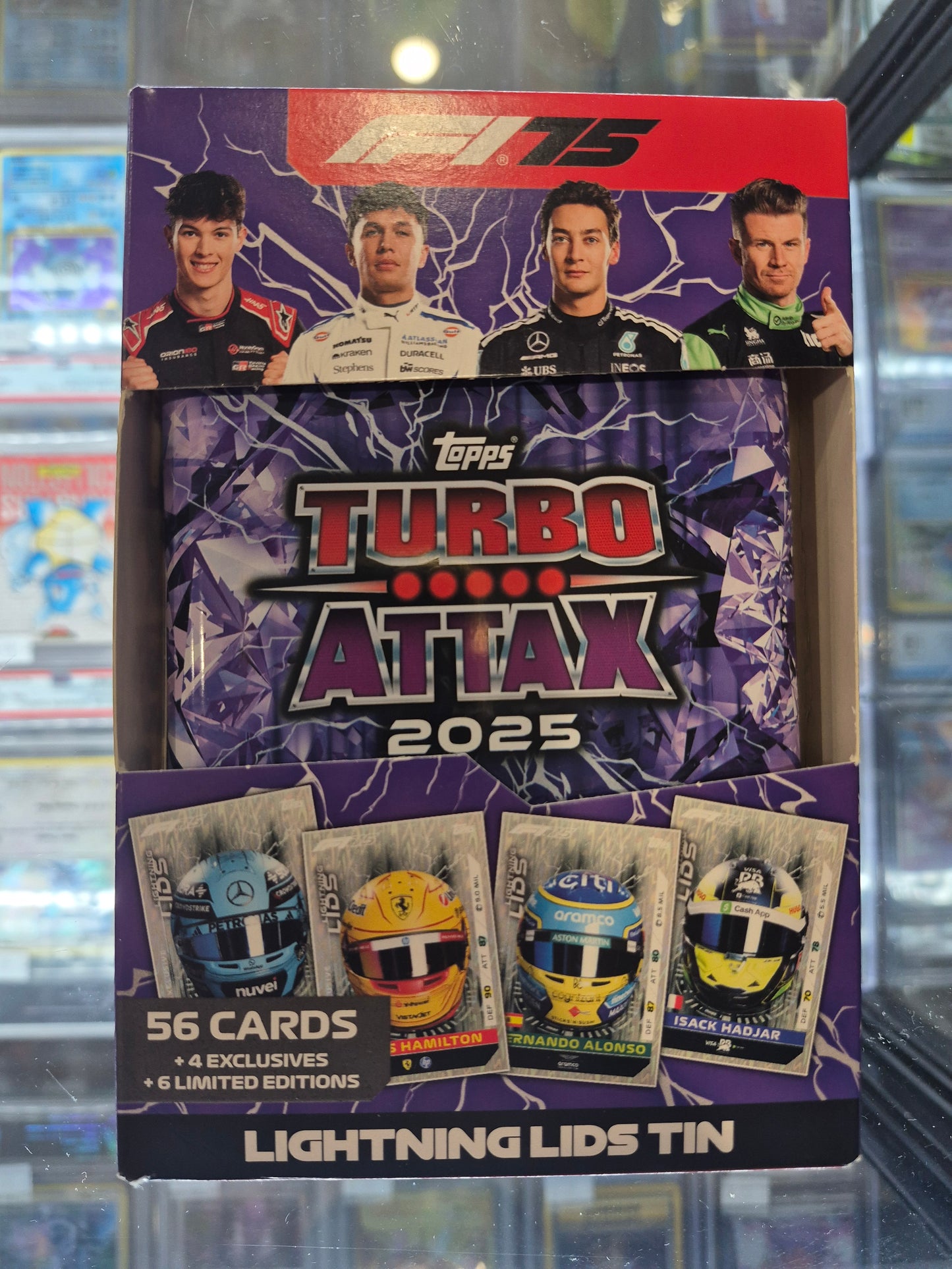 Topps F1 75 Turbo Attax 2025 Tin Assorted