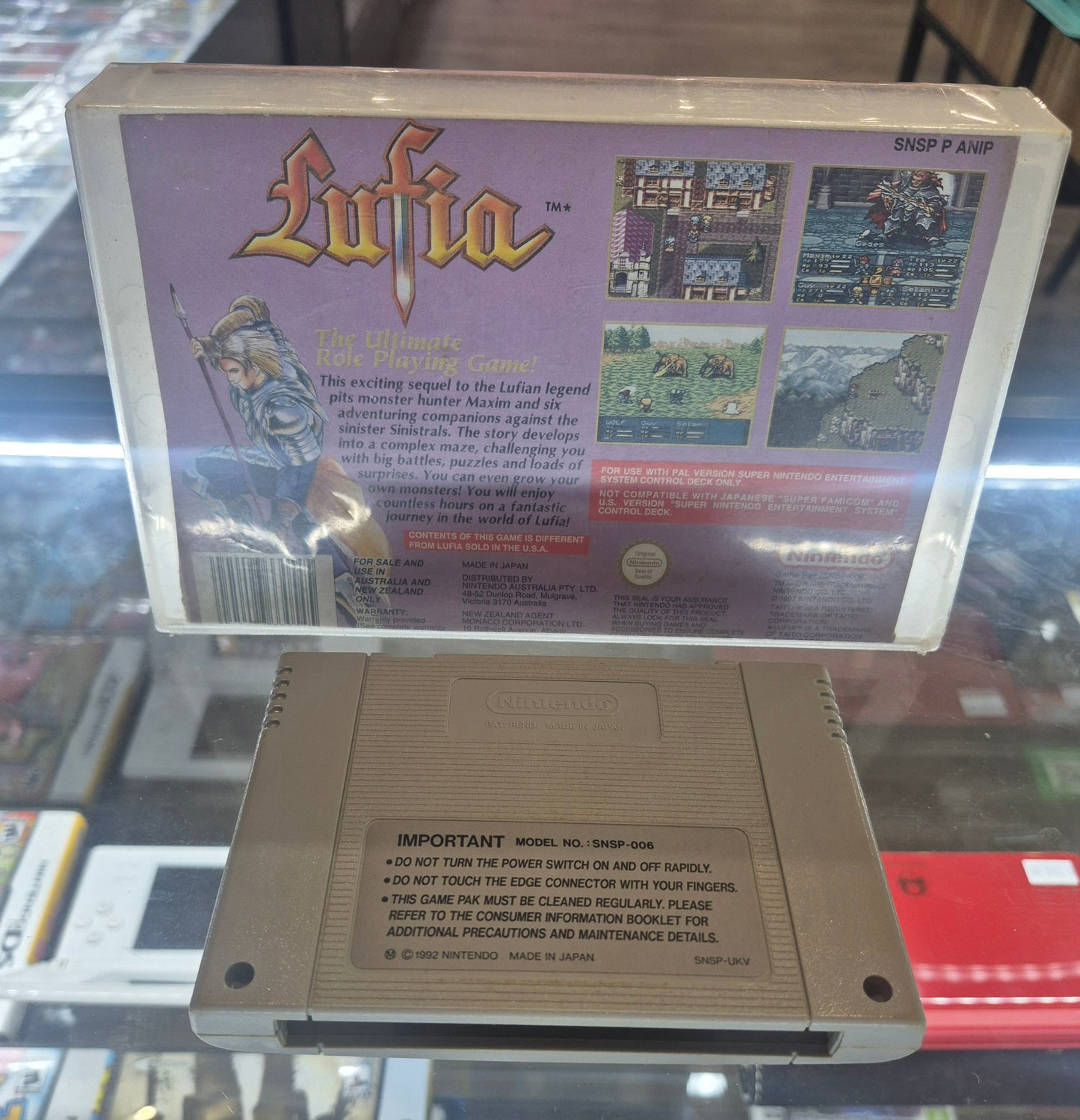 Lufia - Super Nintendo (SNES) [PAL AUS] Tested & New Save Battery in clamshell case