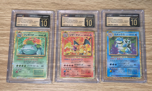 2023 JP Pokémon Classic Set Charizard,Venusaur,Blastoise 003/032 All CGC PRISTINE 10