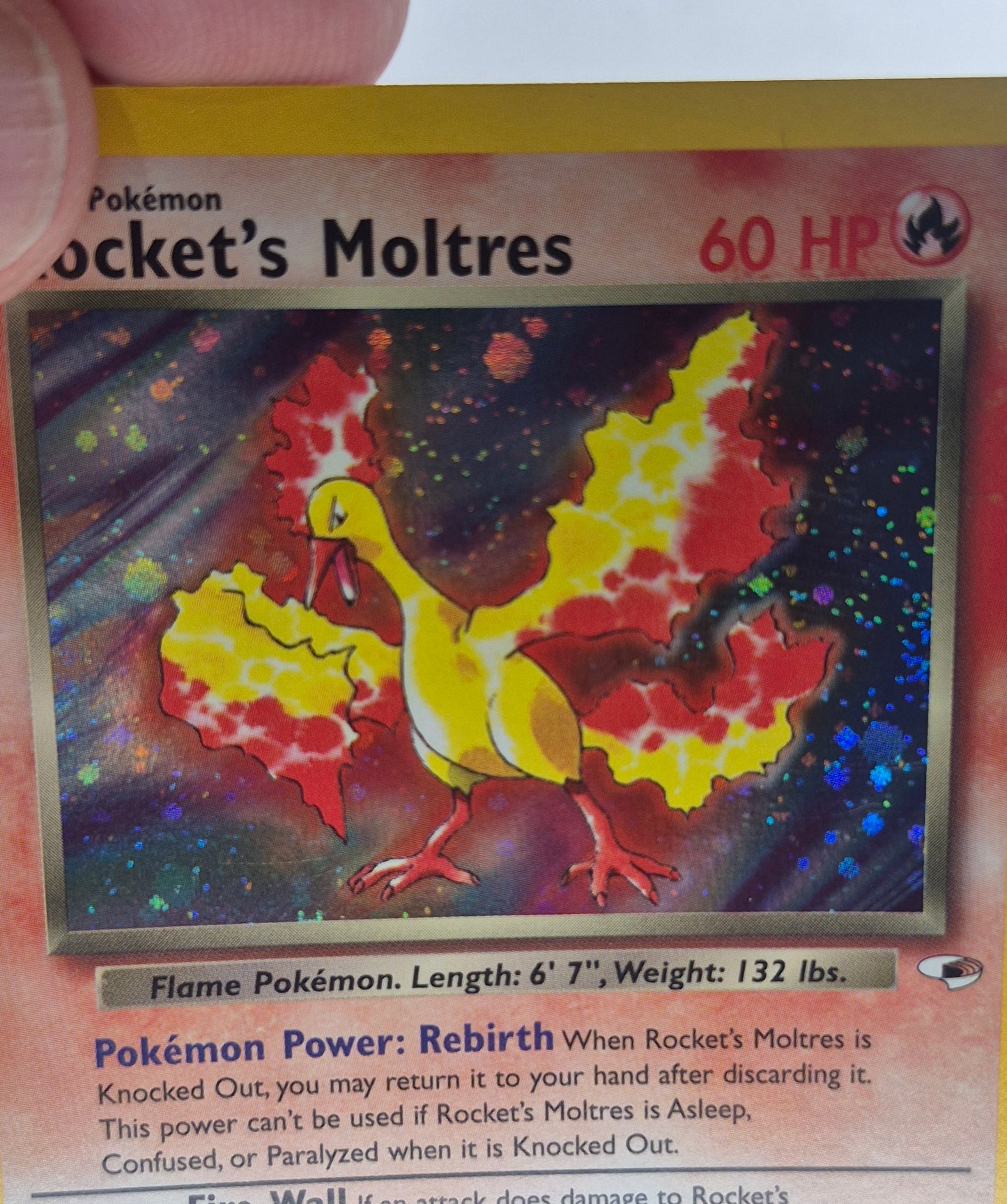 ROCKET'S MOLTRES 12/132 HOLO GYM HEROES POKEMON UNLIMITED HOLO RARE NM