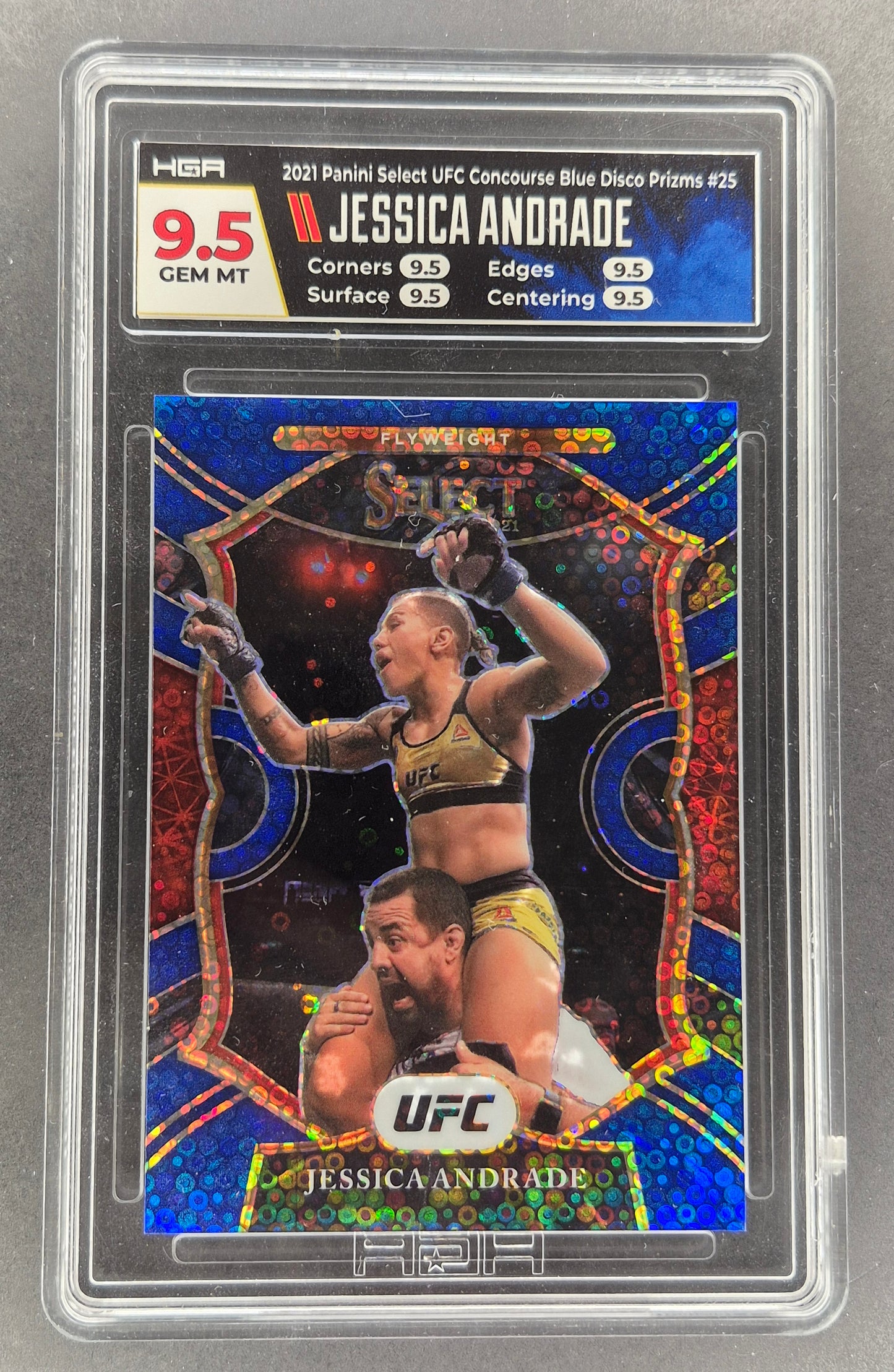 2021 Select UFC Concourse Jessica Andrade Blue Disco #25 32/99 HGA 9.5