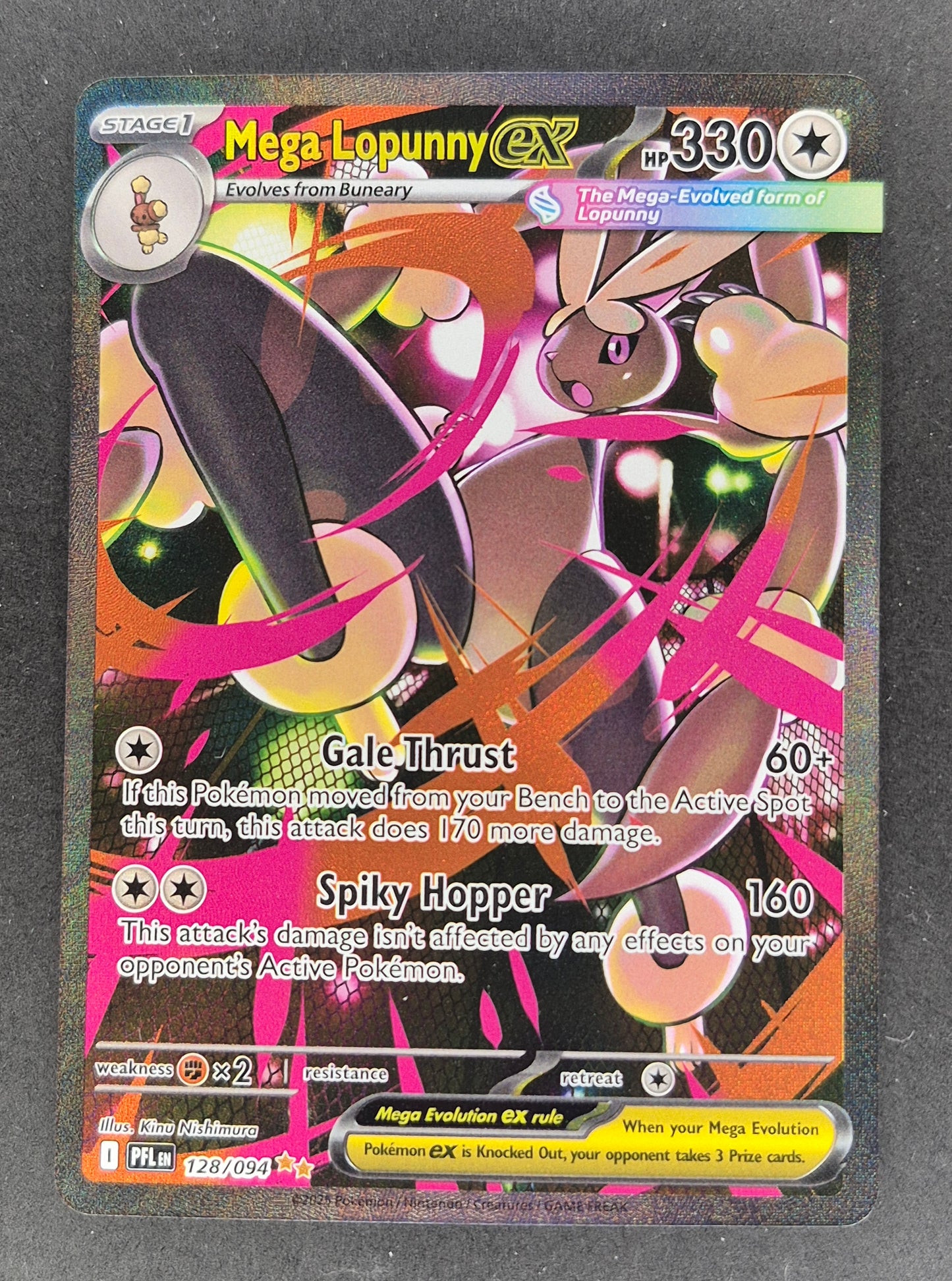 Mega Lopunny ex 128/094 SIR   Phantasmal Flames Pokemon