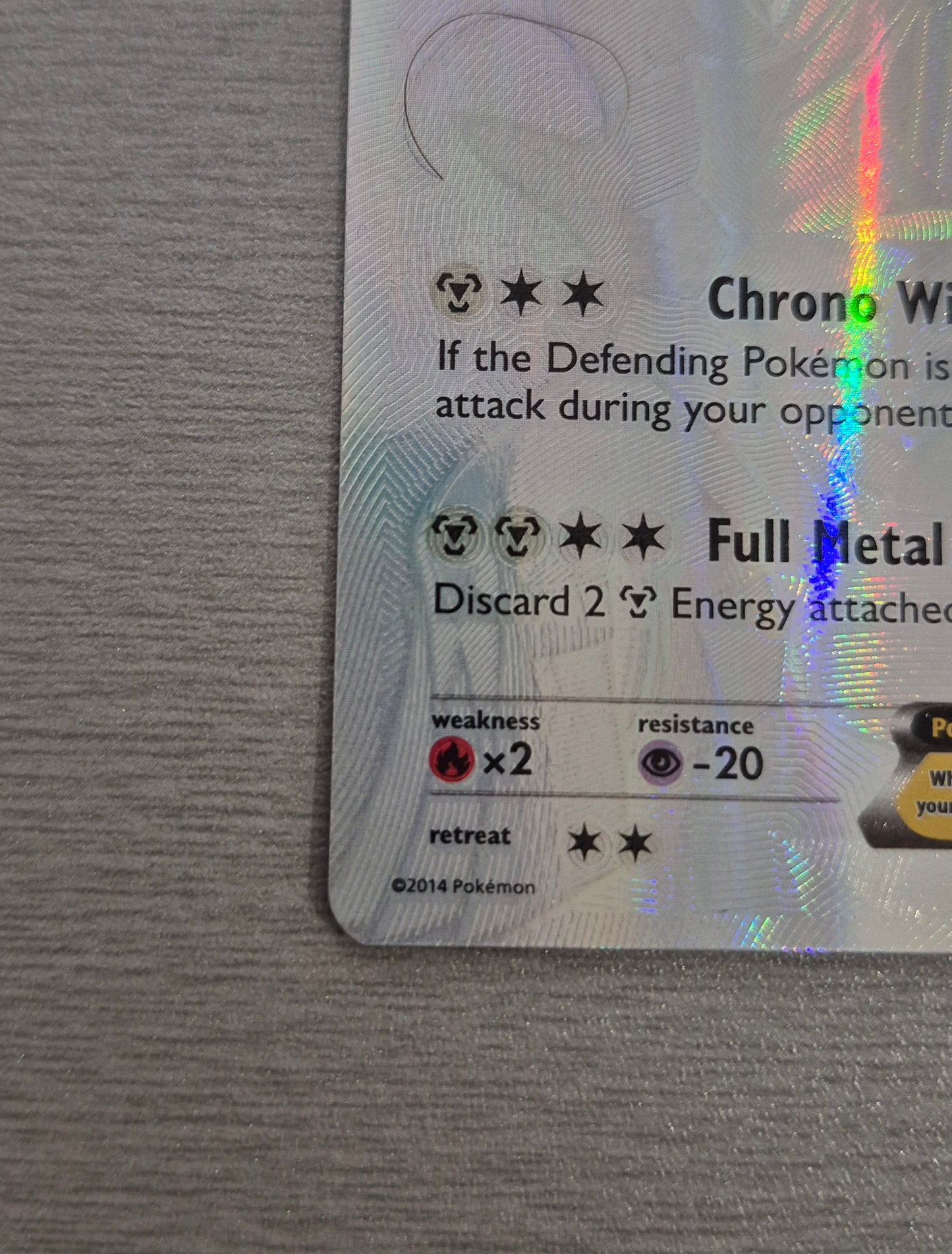 Pokemon Dialga EX 122/119 Phantom Forces Silver Secret Rare Holo LP