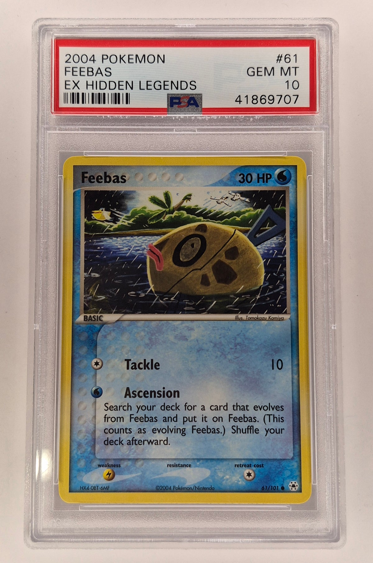 2004 Pokémon Feebas 61/101 EX Hidden Legends PSA 10 Pop 6 !!