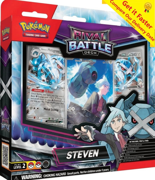 Pokemon TCG Rival Battle Deck - STEVEN New Sealed