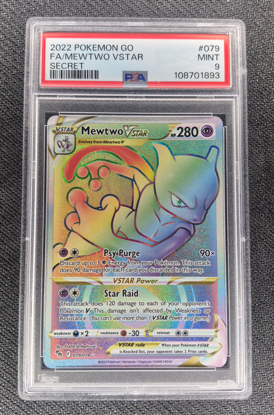Mewtwo Vstar 079/078 PSA 9 Pokemon Go Pokémon TCG