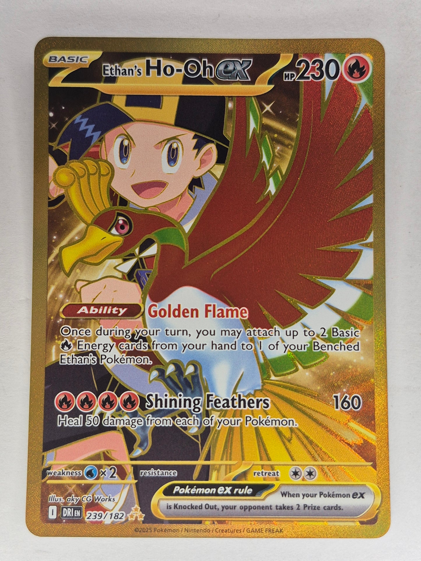 Ethan's Ho-Oh ex 239/182 Destined Rivals Pokemon NM