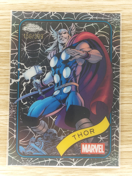 Topps Chrome Marvel 2025 Thor Spider Web Refractor #119 156/399