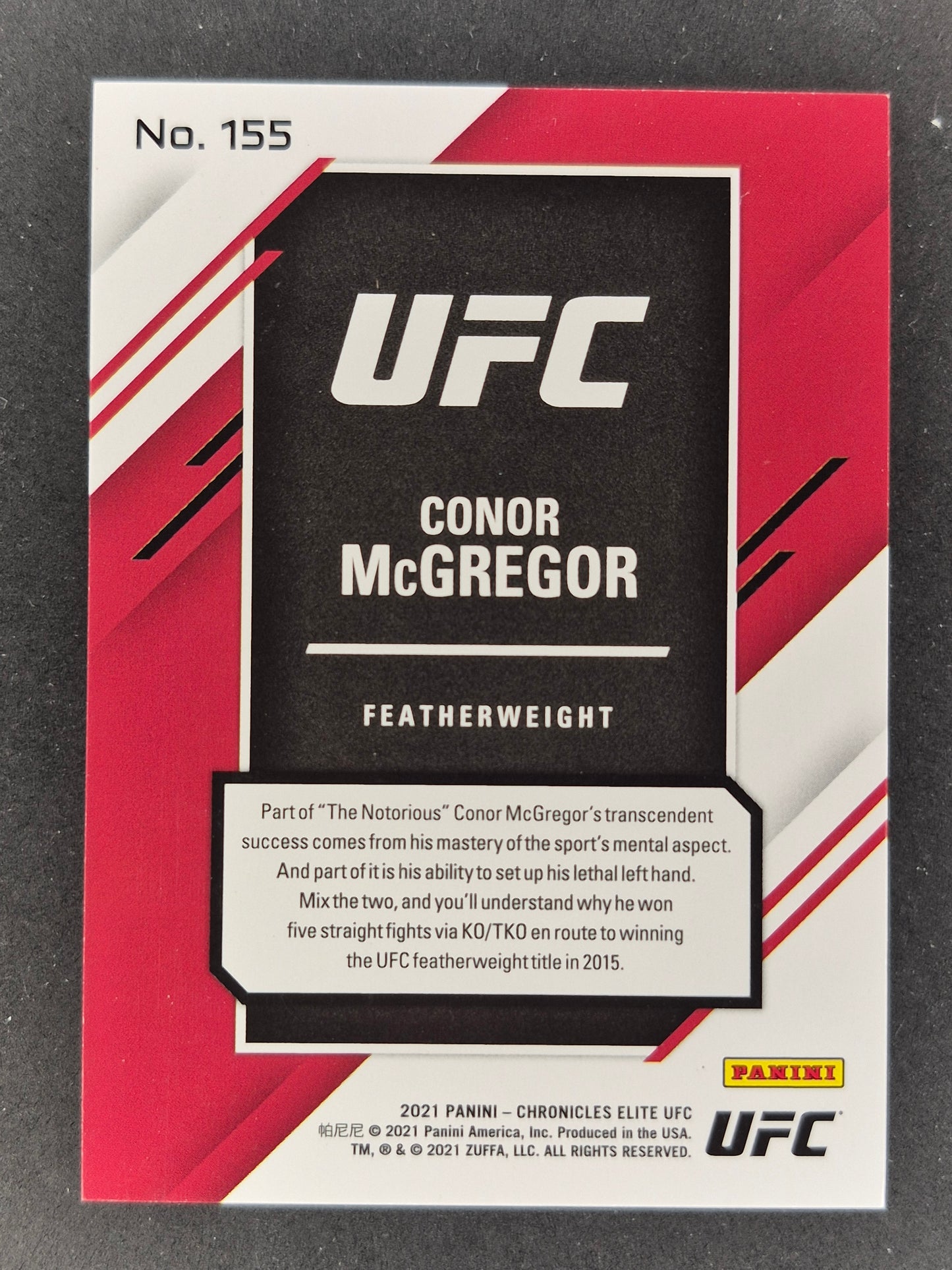2021 Chronicles Elite UFC Conor McGregor Red Parallel 084/149 NM