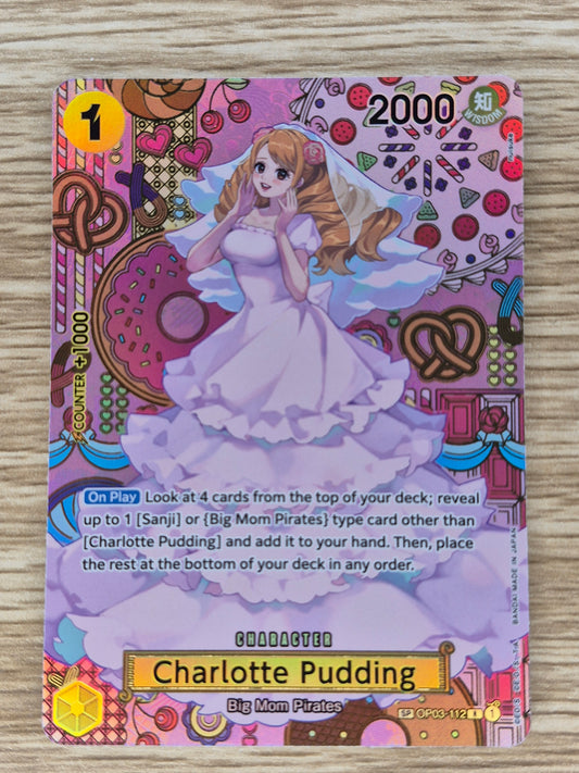 One Piece CCG - Charlotte Pudding OP03-112 SP Alt Art - Two Legends English